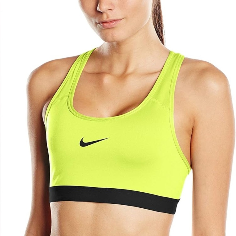 Nike Dri-fit Women's Neon Yellow Sports Bra - size  small